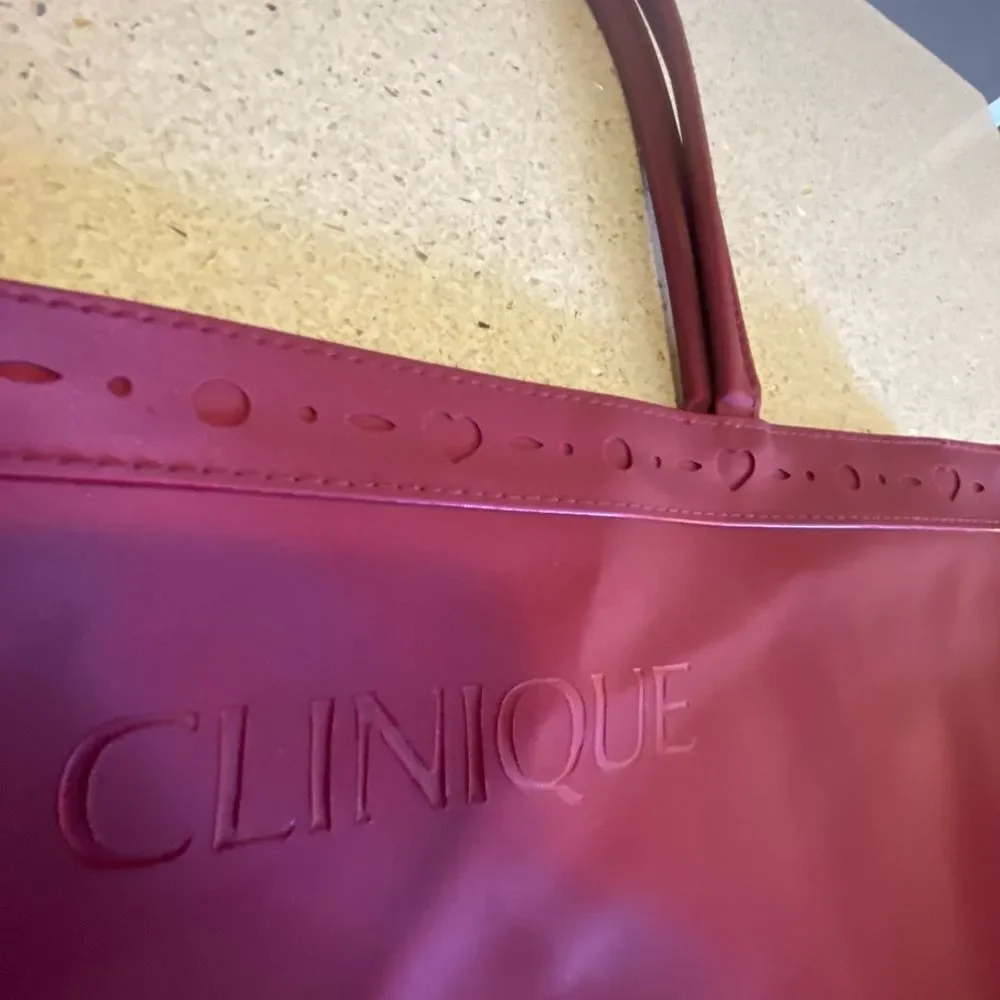 Fuchsia Clinique tote bag for women